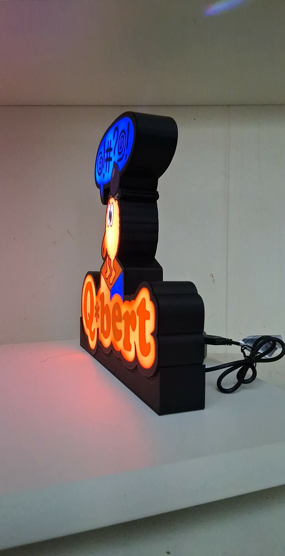 qbert LED light box – custom 3D printed – Lit Layer Creations